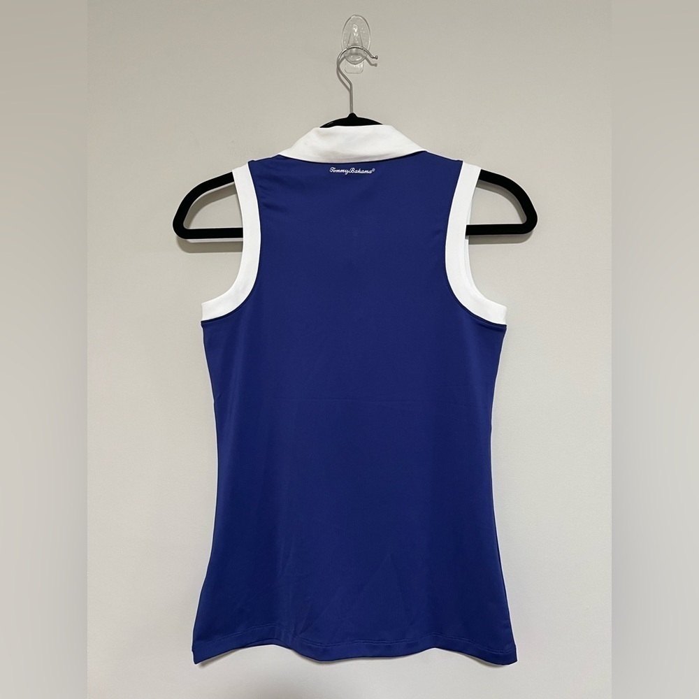 Tommy Bahama Sleeveless Blue UPF 50+ Quick Dry Wicking Golf Tennis Top Size XS - Picture 2 of 5
